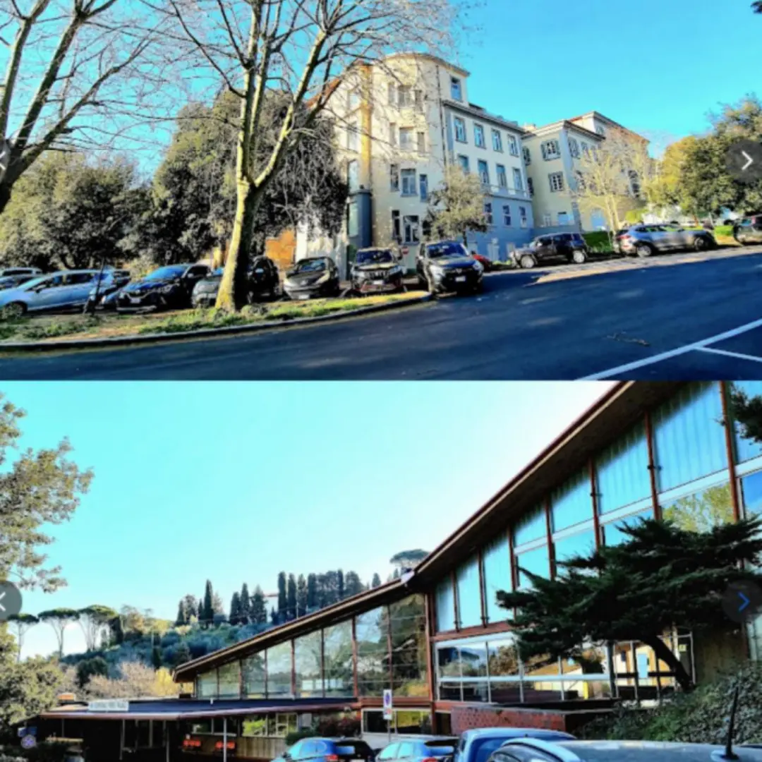 Fachadas dos complexos hospitalares na Toscana