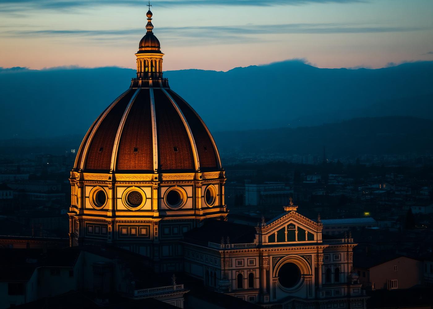 Vista da cúpula do Duomo em Florença